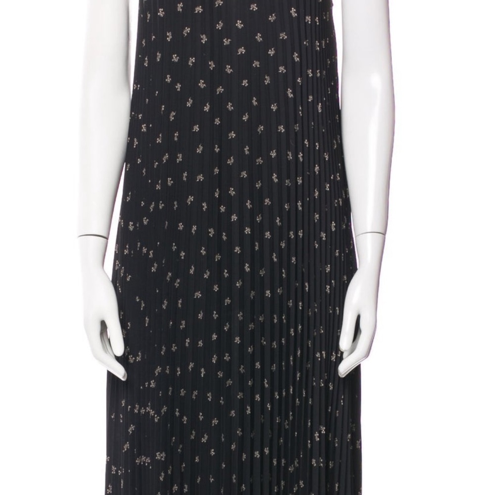 Vince long dress, extra small. Black and white, pleated.